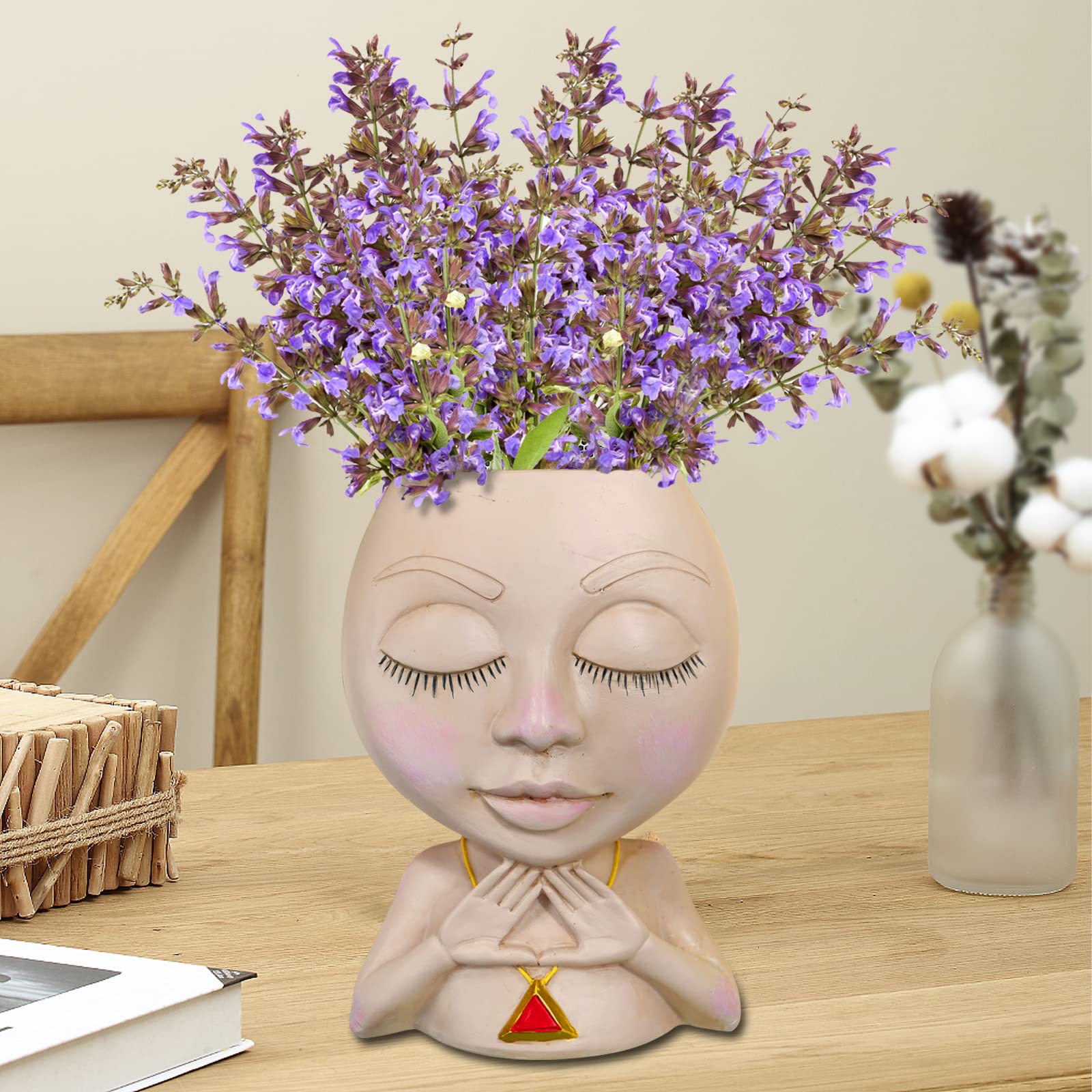Pot de fleurs pour le visage, pots de fleurs pour l'intérieur et  l'extérieur